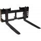 Titan Attachments Skid Steer 42 in Pallet Fork Frame 2 in Trailer Hitch Receiver for Bobcat Case Kubota 3 Point Tractor