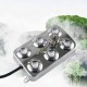 SKYTOU Mist Maker Fogger, 6 Head Ultrasonic Fog Machine 304 Stainless Steel with Transformer for Greenhouse Garden Lawn and Pond