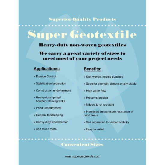 Super Geotextile - 6 oz Geotextile (4X100)