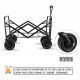 WHITSUNDAY Collapsible Folding Garden Outdoor Park Utility Wagon Picnic Camping Cart with Fat Wheel Bearing and Brake (Standard Size(Plus+) 8