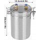 QHWJ Goat Sheep Milking Machine, Electric Portable Vacuum Milker Kit with 2L Stainless Steel Milk Barrel, 2 Teat Cups and Cleaning Brush