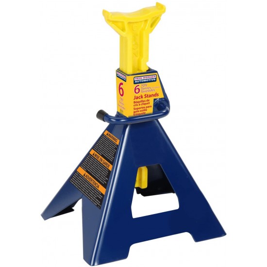 Hein-Werner HW93506 Blue/Yellow Jack Stands, 6 Ton Capacity (Set of 2)