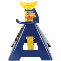 Hein-Werner HW93506 Blue/Yellow Jack Stands, 6 Ton Capacity (Set of 2)