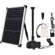 Solar Fountain Water Pump Kit 30 W, Lift 8.5 FT Submersible Powered Pump and 30 Watt Solar Panel for Sun Powered Fountain, Pond Aeration, Hydroponics, Garden Decoration, Aquaculture(Battery Backup)