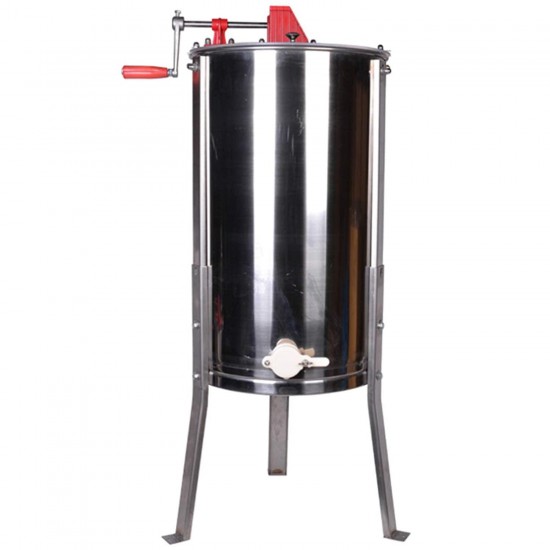 Snowtaros 2 Frame Manual Honey Extractor, Stainless Steel Honeycomb Spinner Drum Crank, Beekeeping Extraction Apiary Centrifuge Equipment