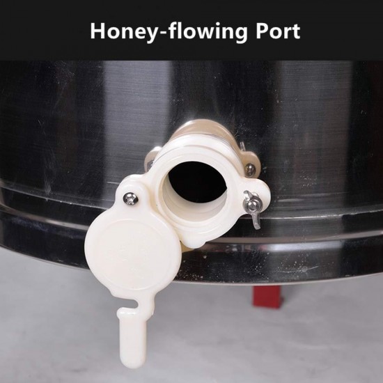 Snowtaros 2 Frame Manual Honey Extractor, Stainless Steel Honeycomb Spinner Drum Crank, Beekeeping Extraction Apiary Centrifuge Equipment