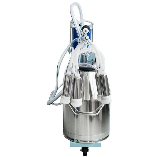 Colilove Milking Machine for Cows Electric Milking Machine Milker for Farm Cows Goats Sheep Bucket 25L 304 Stainless Steel Bucket