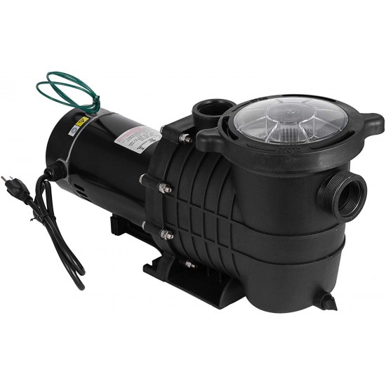 SHZOND Swimming Pool Pump 1.5HP 110/220V Pool Pump Single Speed 1100W in/Above Ground Pool Pump (1.5HP)