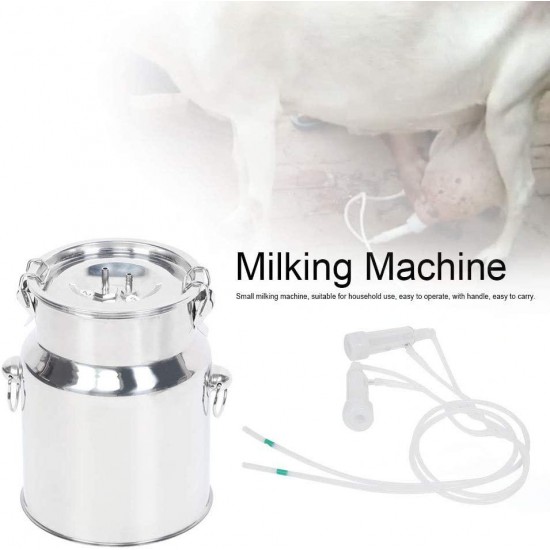 Electric Milking Machine, 5L Mini Electric Pulsation Milking Machine Milker Livestock Husbandry And Breeding Machine Voltage(For Sheep US Plug)