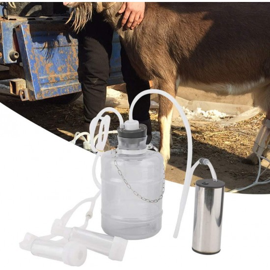 Electric Milking Machine Kit, 3L Household Electric Goat Sheep Cow Milking Machine High Configuration Minitype Milker Machine with Vacuum-Pulse Pump (100-240V)