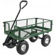 Sunnydaze Utility Steel Garden Cart, Outdoor Lawn Wagon with Removable Sides, Heavy-Duty 400 Pound Capacity, Green