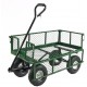 Sunnydaze Utility Steel Garden Cart, Outdoor Lawn Wagon with Removable Sides, Heavy-Duty 400 Pound Capacity, Green