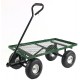 Sunnydaze Utility Steel Garden Cart, Outdoor Lawn Wagon with Removable Sides, Heavy-Duty 400 Pound Capacity, Green