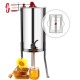 VINGLI 2 Frames Manual Honey Extractor Separator, Food Grade Stainless Steel Honeycomb Spinner Drum Crank by Hand with Adjustable Height Stands, Beekeeping Pro Extraction Apiary Centrifuge Equipment