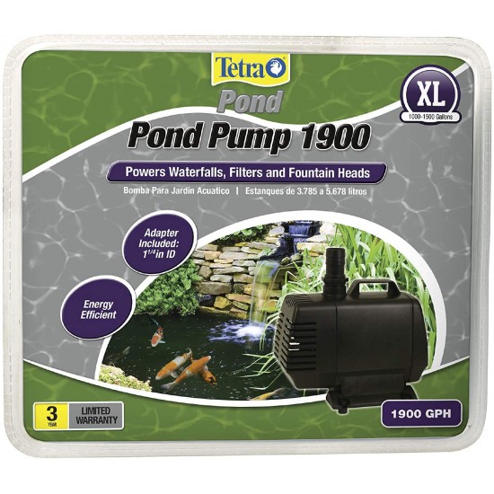 TetraPond Water Garden Pump, Powers Waterfalls/Filters/Fountain Heads