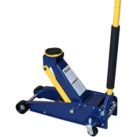 Heavy duty 3 Ton Floor Jack, Steel Hydraulic Service Jack Quick Rise With Double Pump Quick Lift, Blue HT3300