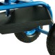 Sunnydaze Garden Cart Rolling Scooter with Extendable Steer Handle, Swivel Seat & Utility Tool Tray, Blue