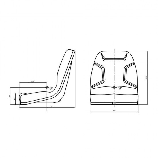 34159-18400 Kubota Tractor Heavy Duty Seat Assembly B1550 B1700 B1750 B20