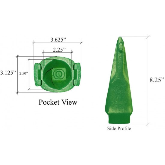 5 - Esco Style Super V Excavator, Loader Bucket Dirt Tooth & Pin - V23SYL