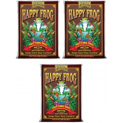 FoxFarm FX14047 Happy Frog pH Adjusted Organic Plant Garden Potting Soil Mix Bag, 2 Cubic Feet (3 Pack)