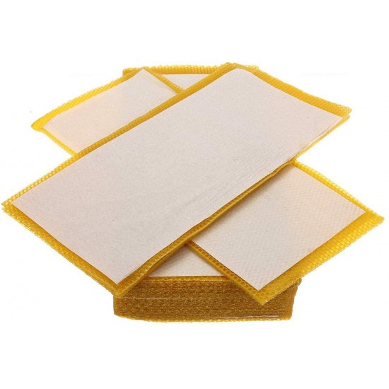 30Pcs Beehive Brood Box Wired Wax Foundation Honeycomb Sheets Beekeeping Tools