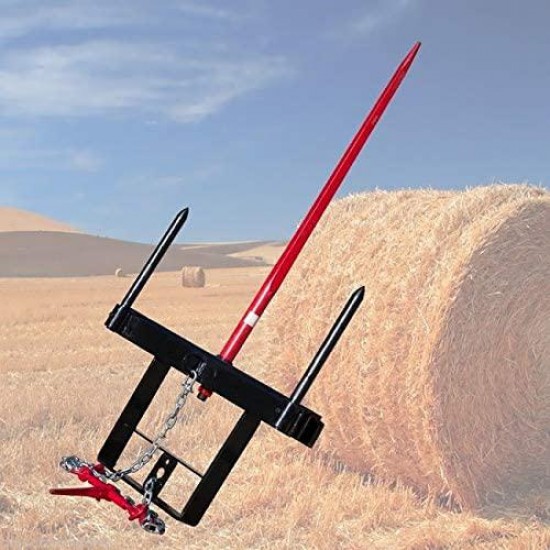 Bucket Hay Bale Spear Universal Attachment with HD 49