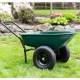 Garden Star 70005 Large Steel Tray Yard Rover Wheelbarrow, Green/Black