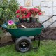 Garden Star 70005 Large Steel Tray Yard Rover Wheelbarrow, Green/Black