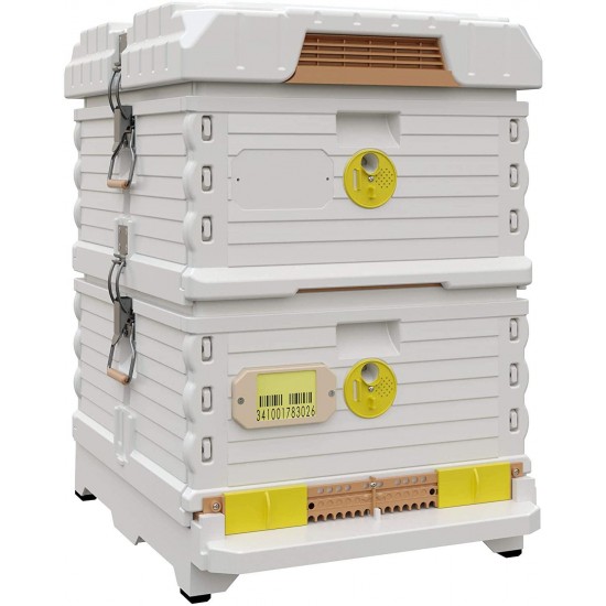 Apimaye Ergo Plus Langstroth Size Insulated Bee Hive Set [No Frames Included] (White)