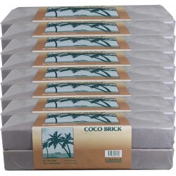 CANNA Coco Brick 40L Expandable Natural Plant Medium Soil Substrate, 40 Liter Expanded - 8 Liter Dry, Reusable (8)