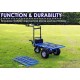 Landworks Utility Service Cart Wheelbarrow Power Wagon Super Duty Electric 48V DC Li-Ion Battery Powered 500LBS Load & 1000LBS+ Hauling Capacity Farm & Garden Dump w/All Purpose Modular Cargo Bed