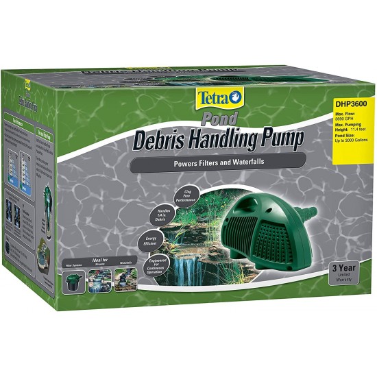 Tetra Pond Debris-Handling Pump, Energy Efficient, UL Listed