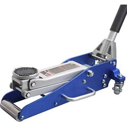 BIG RED T815016L Torin Hydraulic Low Profile Aluminum and Steel Racing Floor Jack with Dual Piston Quick Lift Pump, 1.5 Ton (3,000 lb) Capacity, Blue