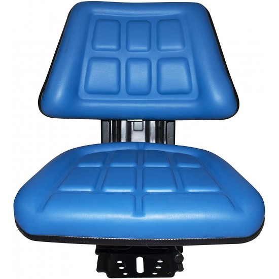 Blue TRAC SEATS Brand TRIBACK Style Universal Tractor Suspension SEAT with TILT FITS Ford/New Holland 4000 4100 4110 4330 4600 4610 (Same Day Shipping - Delivers in 1-4 Business Days)