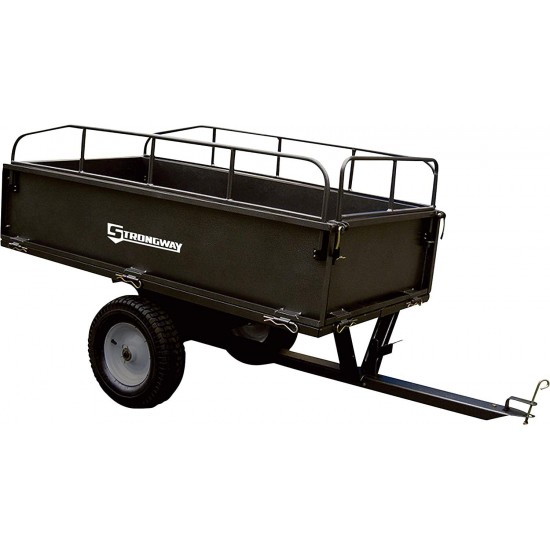 Strongway Steel ATV Trailer - 1200-Lb. Capacity, 17 Cu. Ft.