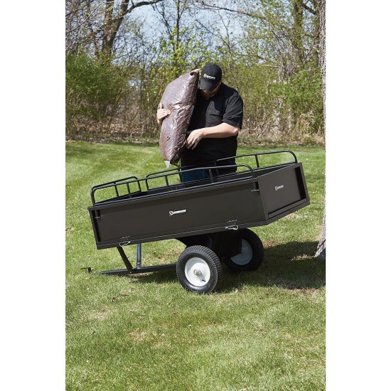 Strongway Steel ATV Trailer - 1200-Lb. Capacity, 17 Cu. Ft.