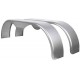 KUAFU Tandem Round Trailer Fenders Fit 13 Inch to 15 Inch Wheels Unpainted