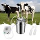 SEAAN 7L Milking Machine Electric Vacuum Pulsation Suction Pump Milker Machine for Cow Goat Sheep Livestock Household Domestic Farm Stainless Steel Bucket Milking Device