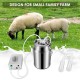 SEAAN 7L Milking Machine Electric Vacuum Pulsation Suction Pump Milker Machine for Cow Goat Sheep Livestock Household Domestic Farm Stainless Steel Bucket Milking Device