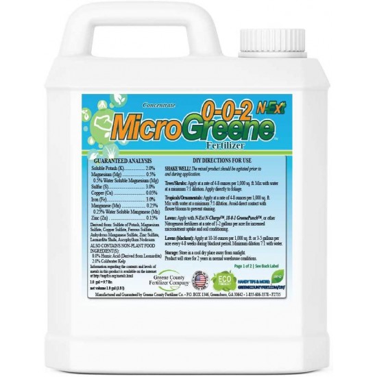 N-Ext Bio-Stimulant Liquid Fertilizer by Greene County Fertilizer - 4 Gallons - Humic Acid for Lawns - Sea Kelp - Root Growth Stimulant (RGS)