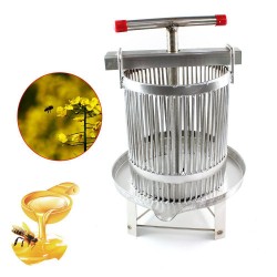 DYRABREST Bee Honey Press Small Manual Honey Extractor Wax Press Beekeeping Hand Tool Honey Rolling Mill Waxing Machine Honey Rolling Mill Stainless Steel for Beekeeper