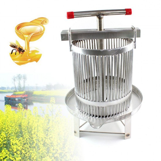 DYRABREST Bee Honey Press Small Manual Honey Extractor Wax Press Beekeeping Hand Tool Honey Rolling Mill Waxing Machine Honey Rolling Mill Stainless Steel for Beekeeper