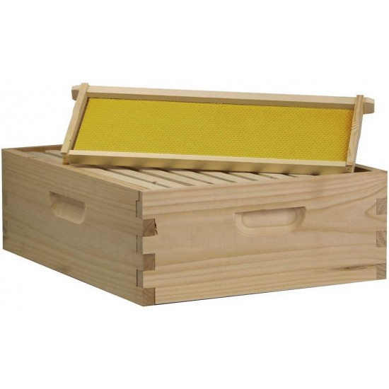 Amish Made in USA Complete Langstroth Bee Hive Includes Frames and Foundations (2 Deep, 2 Medium)