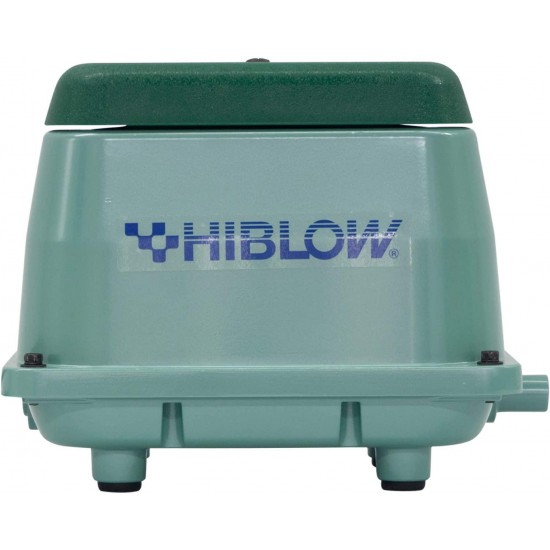 HI-BLOW (HP 80) Upgraded Liner Air Pump Pond Aeration Septic Aerator Low Power Consumption, Clean Oil-Less Air, Low Vibration, Low Sound Levels, Energy Efficiency