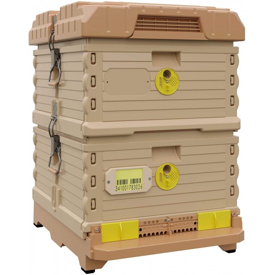 Apimaye Ergo Plus Langstroth Size Insulated Bee Hive Set [No Frames Included] (Orange)