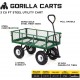 Gorilla Carts GOR400-COM Steel Garden Cart with Removable Sides, 400-lbs. Capacity, Green