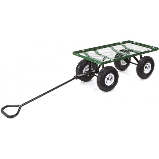 Gorilla Carts GOR400-COM Steel Garden Cart with Removable Sides, 400-lbs. Capacity, Green