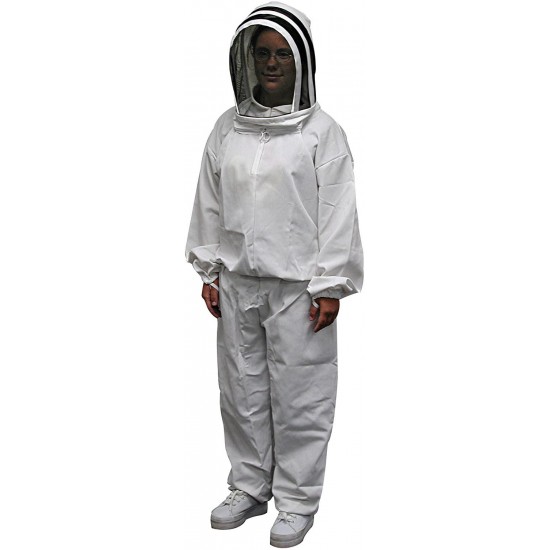 Mann Lake CV550 Honey Maker Bee Suit with Veil, White, Junior