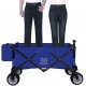 BXL Heavy Duty Collapsible Folding Garden Cart Utility Wagon for Shopping Outdoors (Blue)