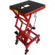 BEMOFRLAY 300lbs Hydraulic Motorcycle Scissor Lift Jack Repair Tools with Foot Step Wheels for Motorbike Dirt Bikes